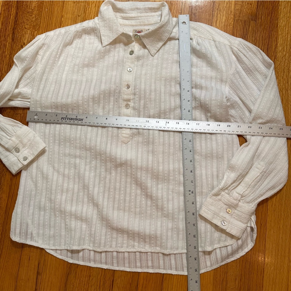 Faherty Olli Long Sleeve Button Front Henley Top. Size M (n3) - Picture 10 of 10